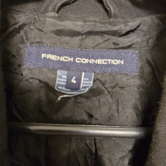 Navy French Connection cropped blazer - Picture 3 of 6